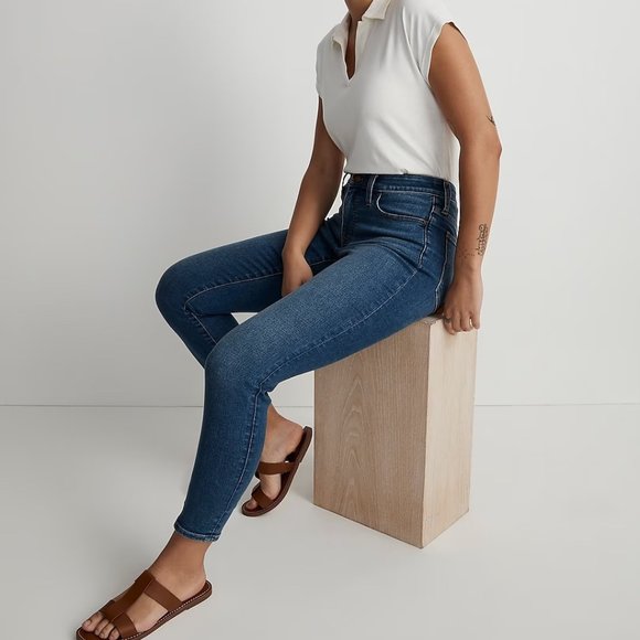 Madewell Curvy Roadtripper Authentic Skinny Jeans in Roselawn Wash Size 23 - Picture 2 of 9